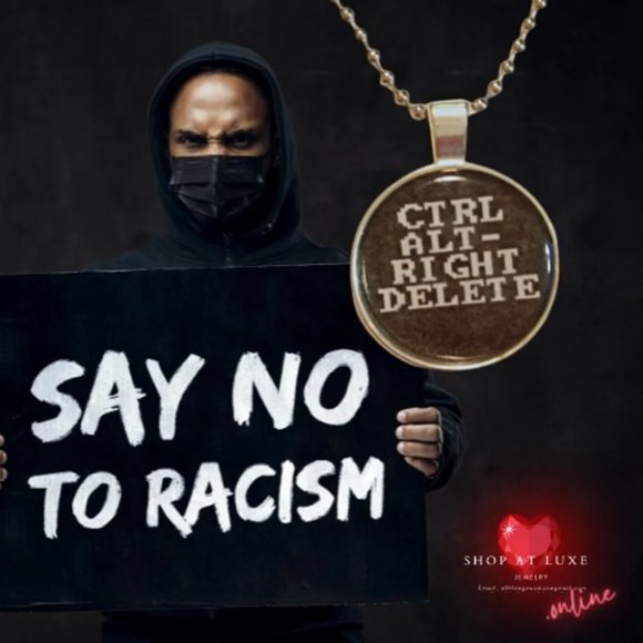 Ctrl-Alt-Right-Delete Peaceful Protest Necklace - Picture 5 of 5